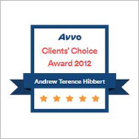 Avvo | Clients' Choice Award 2012 | Andrew Terence Hibbert | 5 Stars