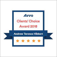 Avvo | Clients' Choice Award 2018 | Andrew Terence Hibbert | 5 Stars