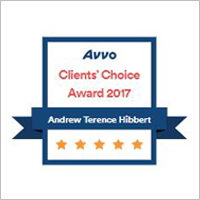 Avvo | Clients' Choice Award 2017 | Andrew Terence Hibbert | 5 Stars