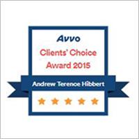 Avvo | Clients' Choice Award 2015 | Andrew Terence Hibbert | 5 Stars