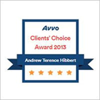 Avvo | Clients' Choice Award 2013 | Andrew Terence Hibbert | 5 Stars